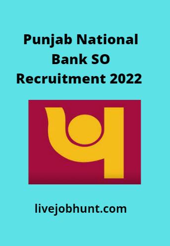 Punjab National Bank SO Recruitment 2022 - Apply Now